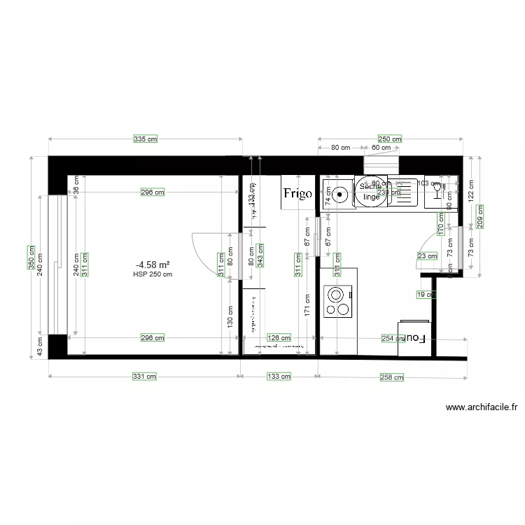 cuisine mamie V1. Plan de 
