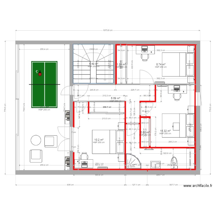 pouzolles etage. Plan de 0 pièce et 0 m2