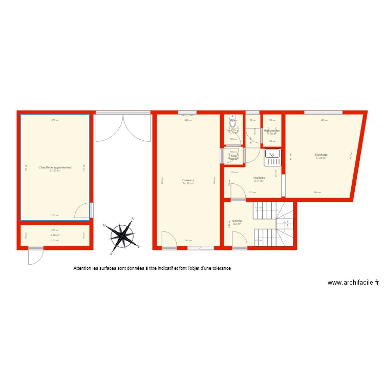 BI 3240 appartement rdc côté. Plan de 0 pièce et 0 m2