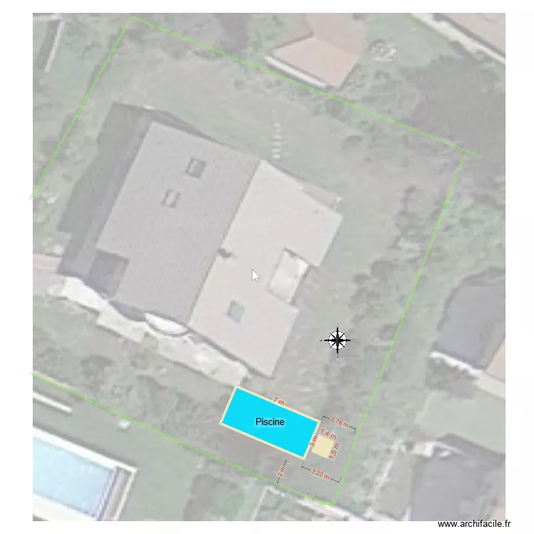 piscine. Plan de 