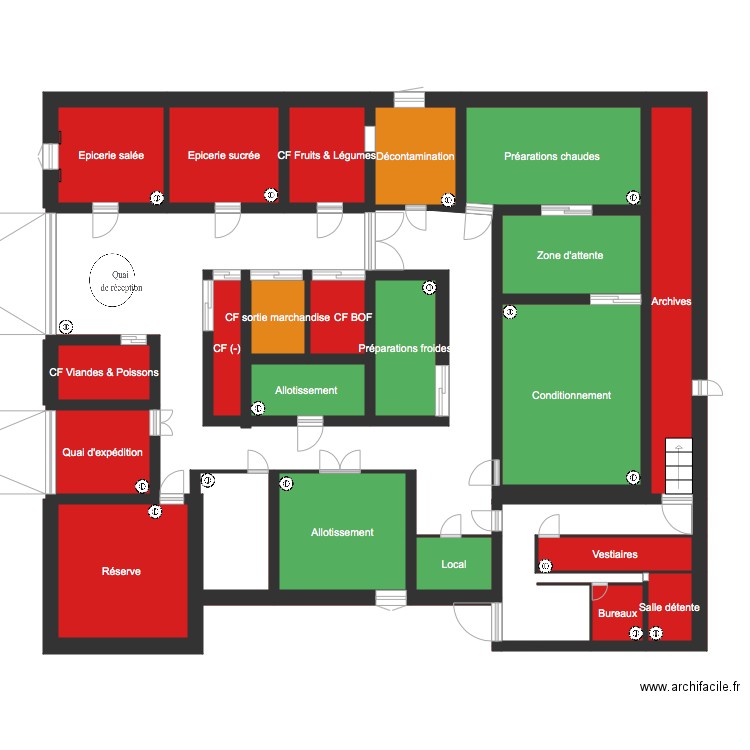 Cuisine centrale CLAVEYSON. Plan de 0 pièce et 0 m2