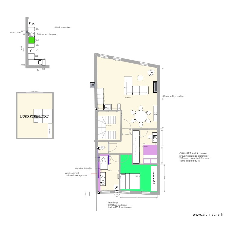 Arthur aubagne T3 v5. Plan de 9 pièces et 90 m2