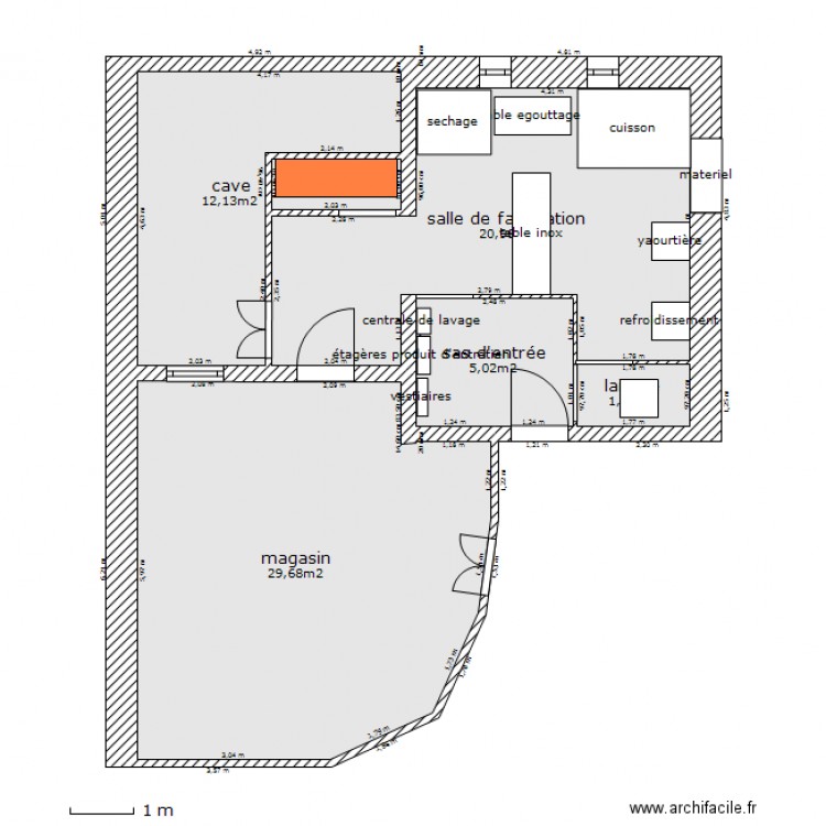 fromagerie materiel. Plan de 0 pièce et 0 m2