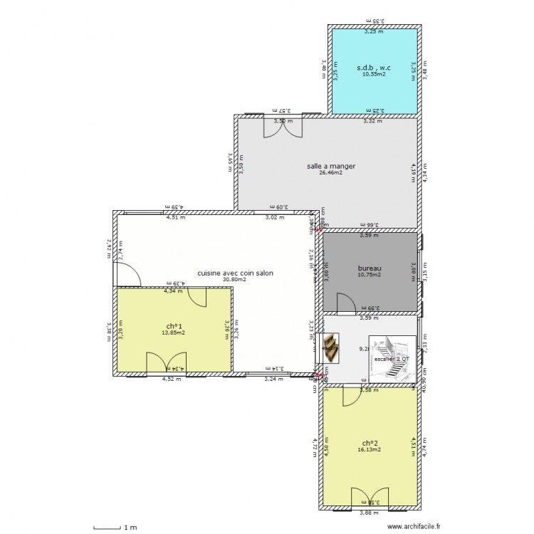  maison apres travaux r.d.c.2. Plan de 0 pièce et 0 m2