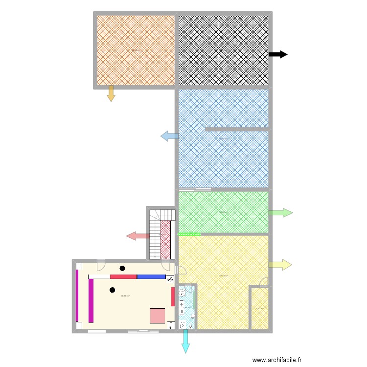 boulangerie. Plan de 0 pièce et 0 m2