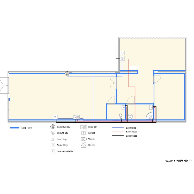 Plan Plomberie 2. Plan de 0 pièce et 0 m2