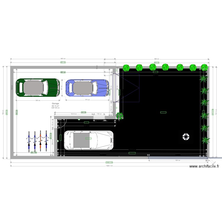 Garage Carport. Plan de 0 pièce et 0 m2