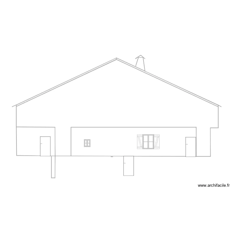 facade nord actuelle. Plan de facade nord actuelle. Plan de