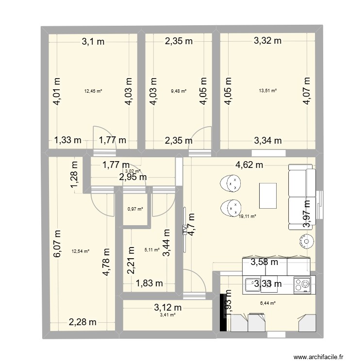 Saint André. Plan de 0 pièce et 0 m2