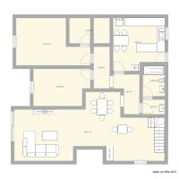 plan à  étage RC 140 m2