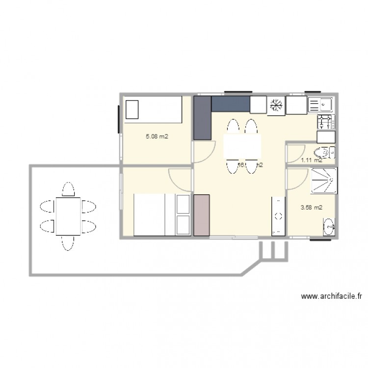 chalet 35m2. Plan de 0 pièce et 0 m2