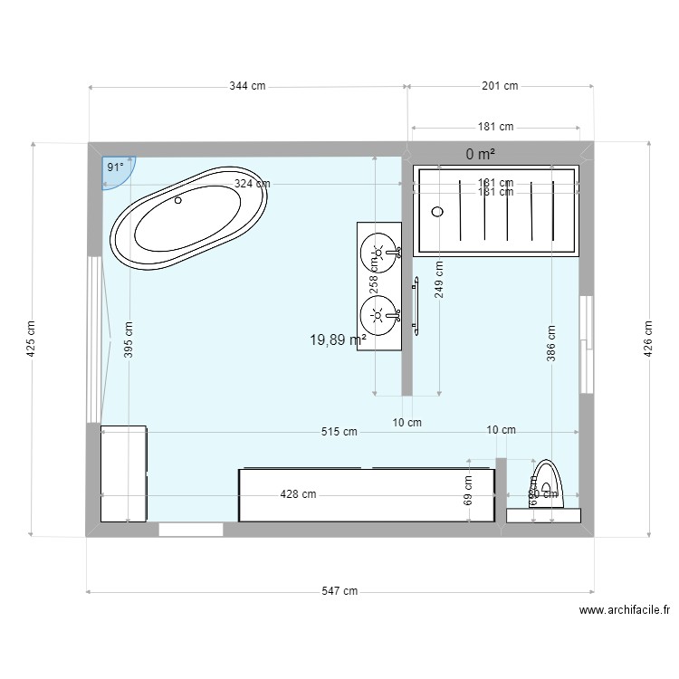 salle de bain 3. Plan de 0 pièce et 0 m2
