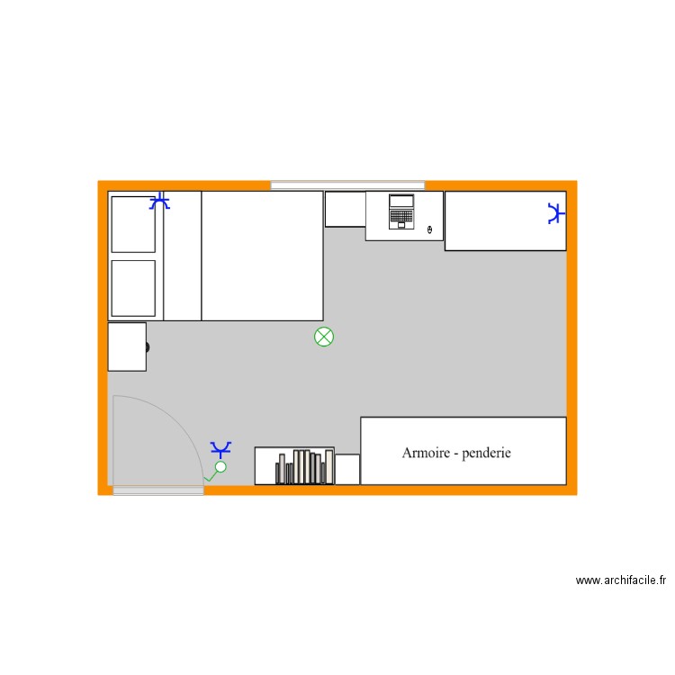 Chambre Demian actuel. Plan de 0 pièce et 0 m2
