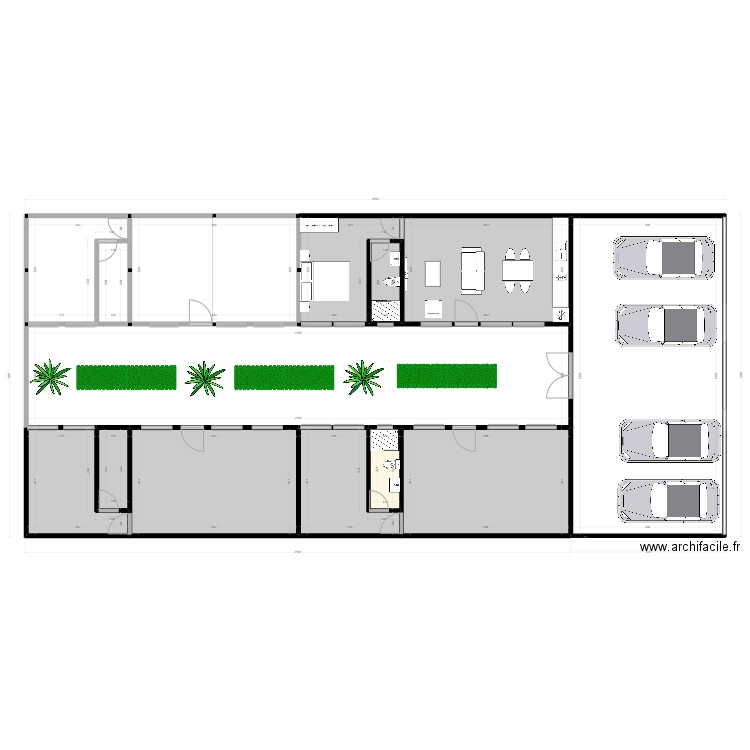 COO FID Appartement RDC 1CH. Plan de 14 pièces et 340 m2