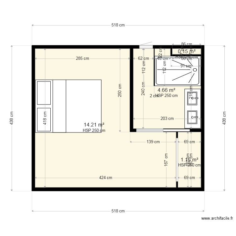 SALLE DE BAINS FUTUR LILIANE ARRADON. Plan de 0 pièce et 0 m2