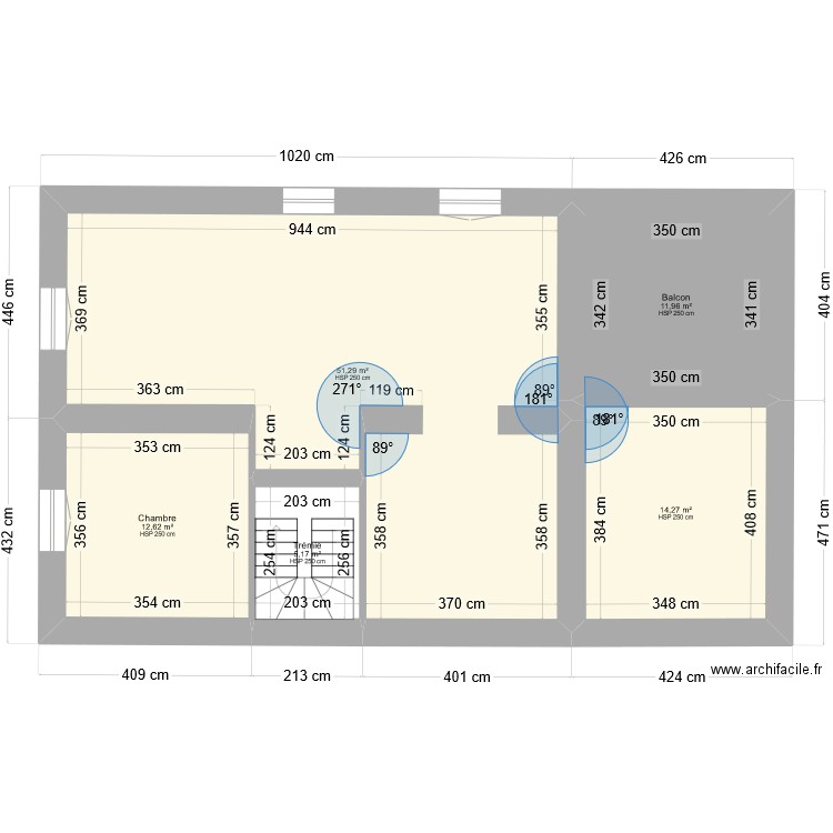 nouf 1. Plan de 5 pièces et 95 m2