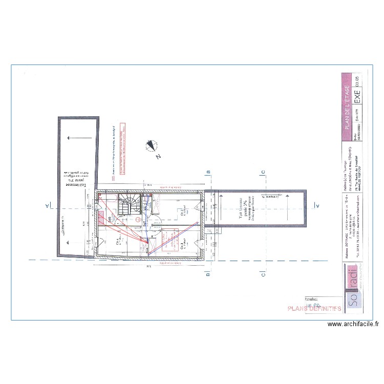 BLONDEAU ETAGE . Plan de 0 pièce et 0 m2