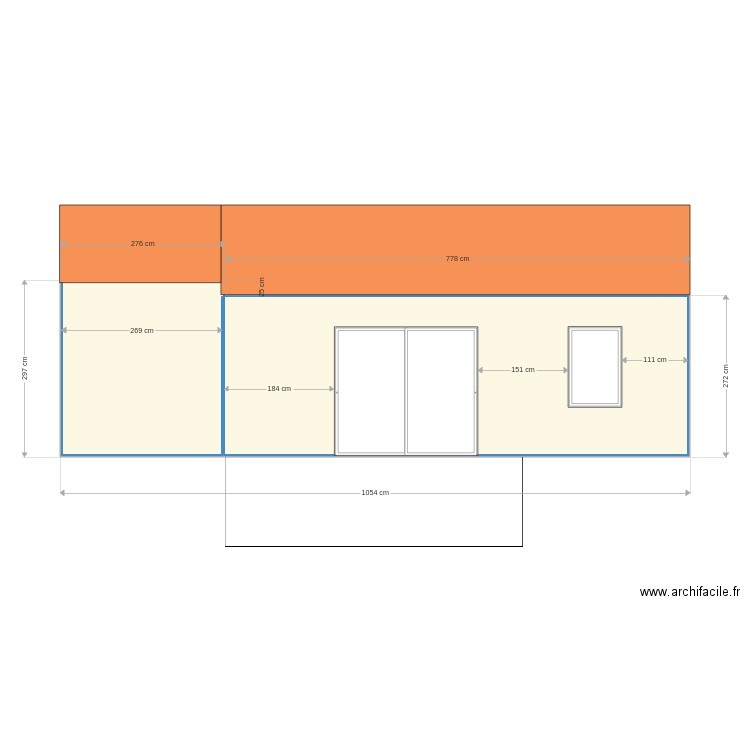 façade Sud projet Saint Laurent. Plan de 0 pièce et 0 m2