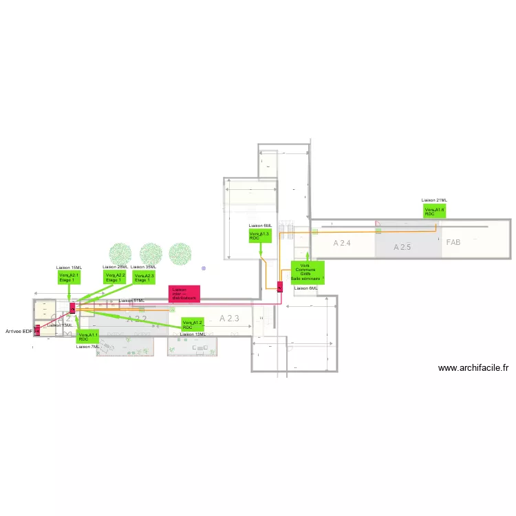 Les jardins de P Masse. Plan de 