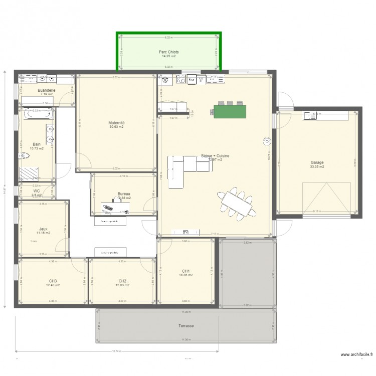Projet Maison 05/03/2022. Plan de 0 pièce et 0 m2