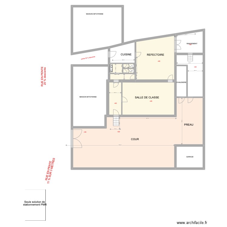 ecole autichamp MODIF. Plan de 17 pièces et 430 m2