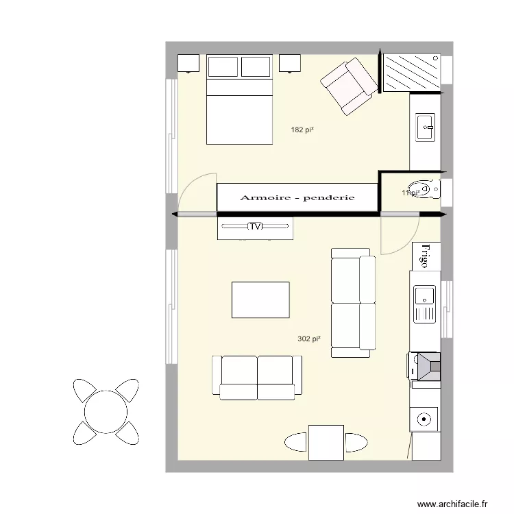 Tiny house. Plan de 