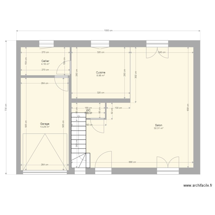 seillier  rdc. Plan de 0 pièce et 0 m2