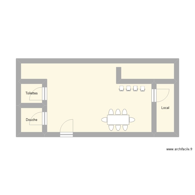 tc house. Plan de 4 pièces et 28 m2