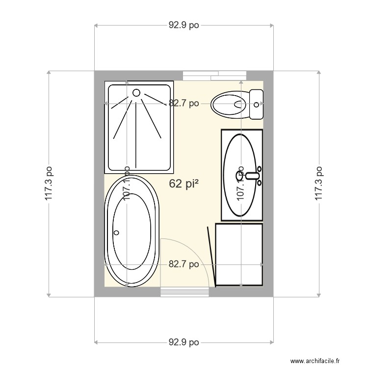 Salle de bains 2. Plan de 0 pièce et 0 m2