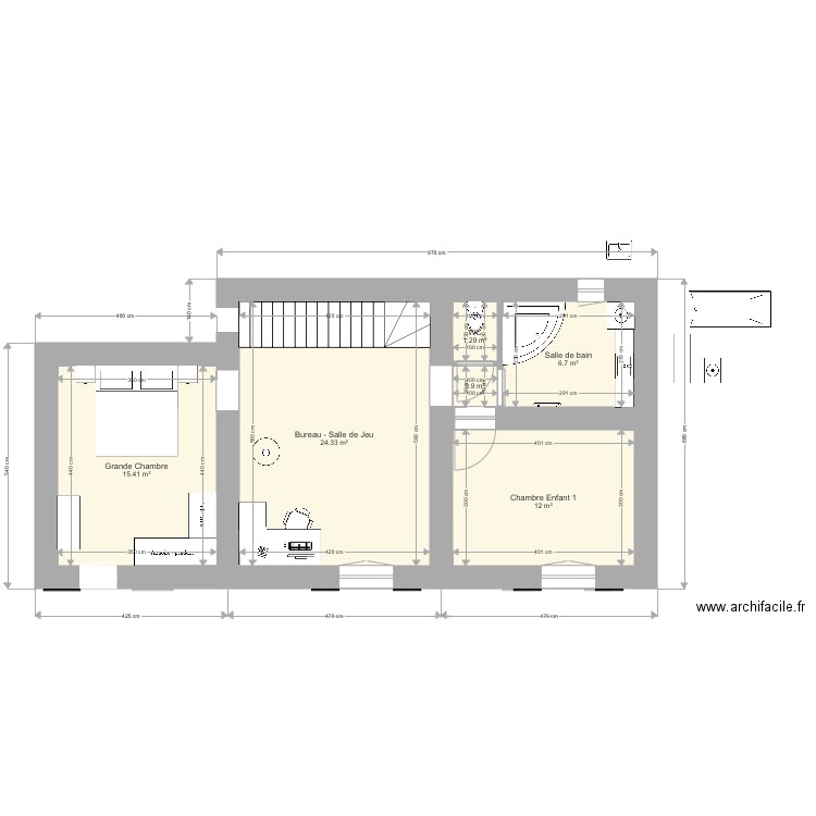 Maison RDC étage 1. Plan de 0 pièce et 0 m2