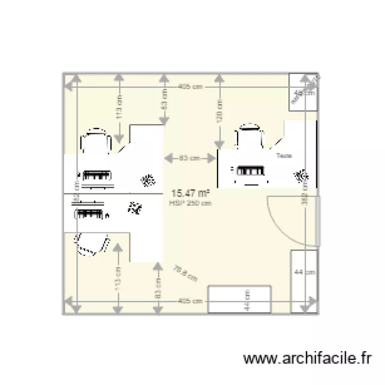 BUREAU 20 V0. Plan de 