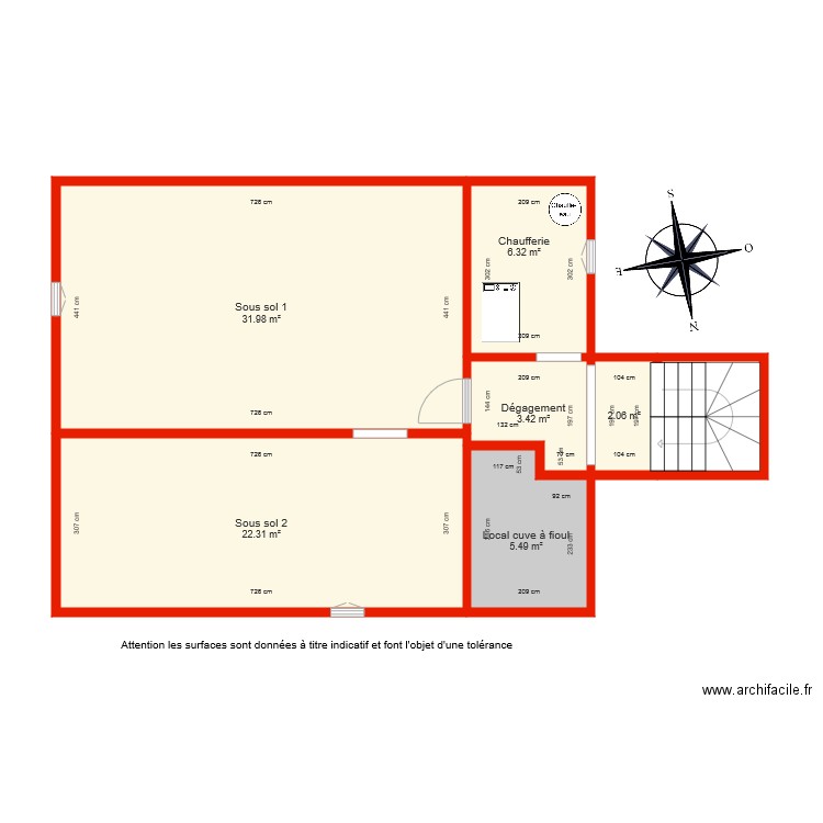 BI 4750 sous sol côté. Plan de 0 pièce et 0 m2