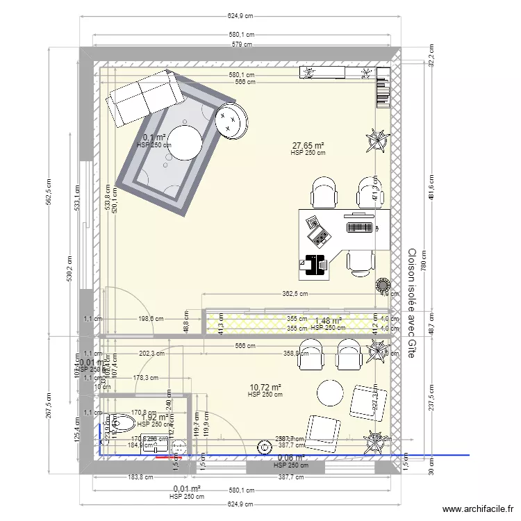 PLAN CABINET MAISON. Plan de 