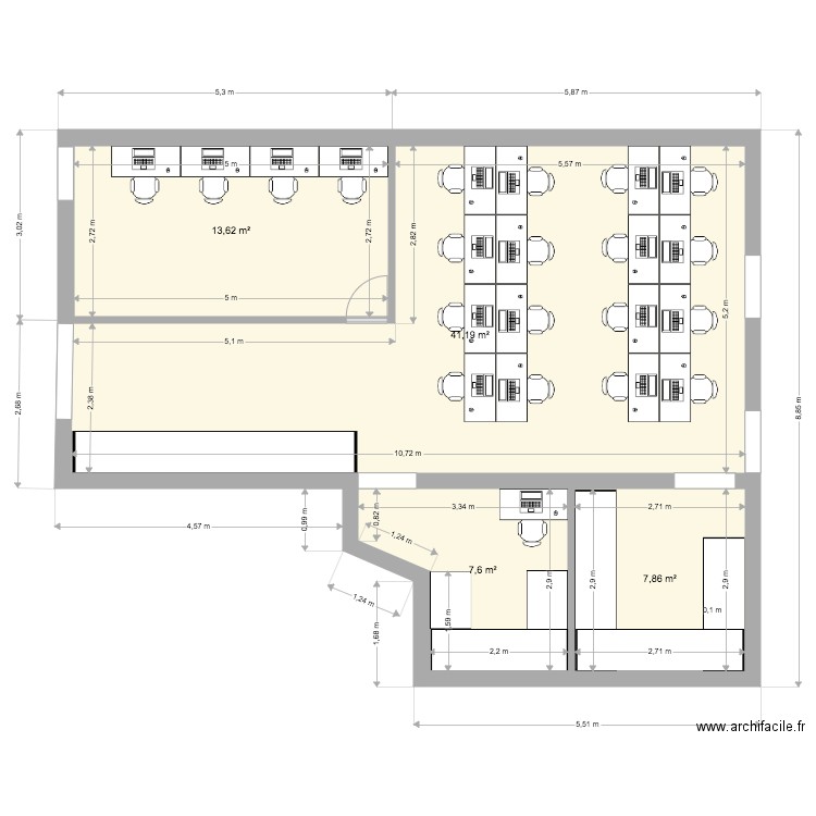 BUREAU LOUSS. Plan de 0 pièce et 0 m2