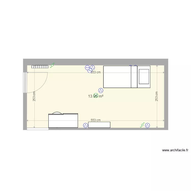 Chambre 3. Plan de 