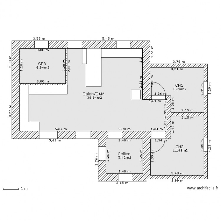 maison aux cotes. Plan de 0 pièce et 0 m2