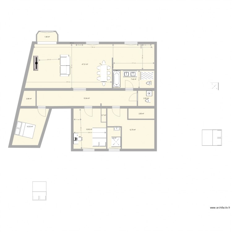 APPARTEMENT SAINT NAZAIRE. Plan de 0 pièce et 0 m2