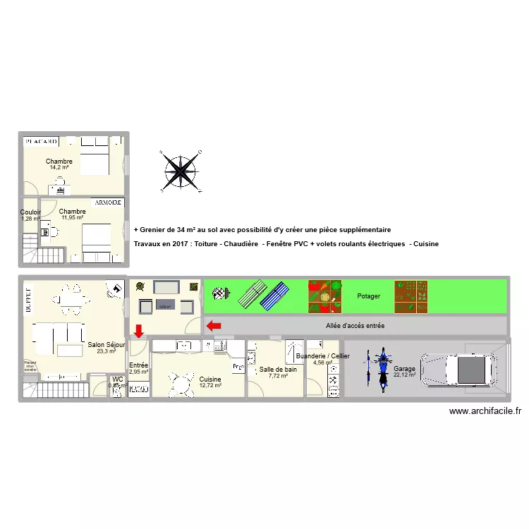 RENARD Jos&eacute;e. Plan de 