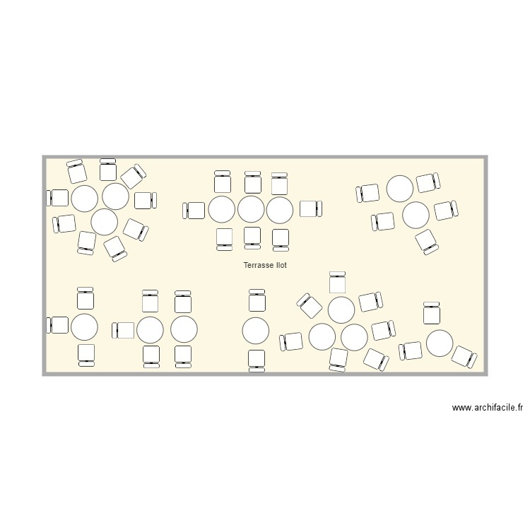 Implantation Terrasse. Plan de 0 pièce et 0 m2