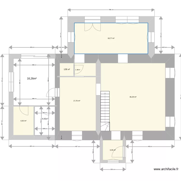 Plan maison mesure intérieur. Plan de Plan maison mesure intérieur. Plan de