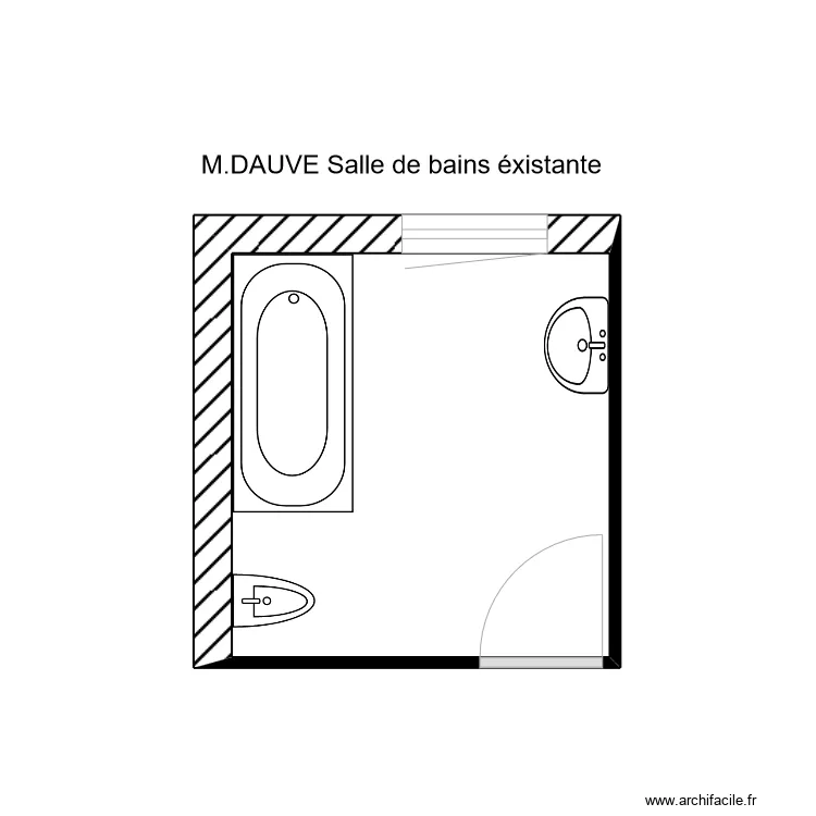 DAUVE SDB Existante. Plan de 