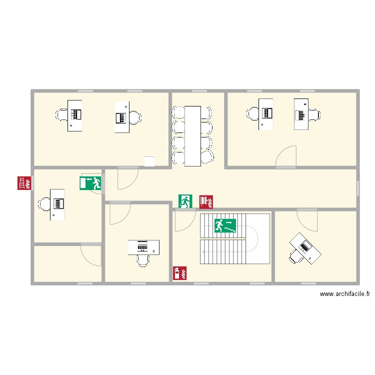 Trieux site A (maison blanche N+2). Plan de 7 pièces et 200 m2