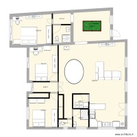 Plan avec chambre meublées