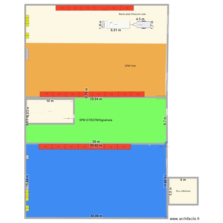 SPM Interieur Voie Ronet. Plan de 9 pièces et 2798 m2