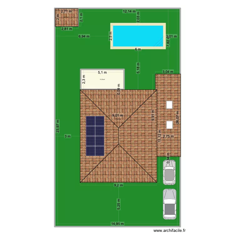Plan Backyard. Plan de 3 et 401 m² Plan Backyard. Plan de 3 et 401 m²