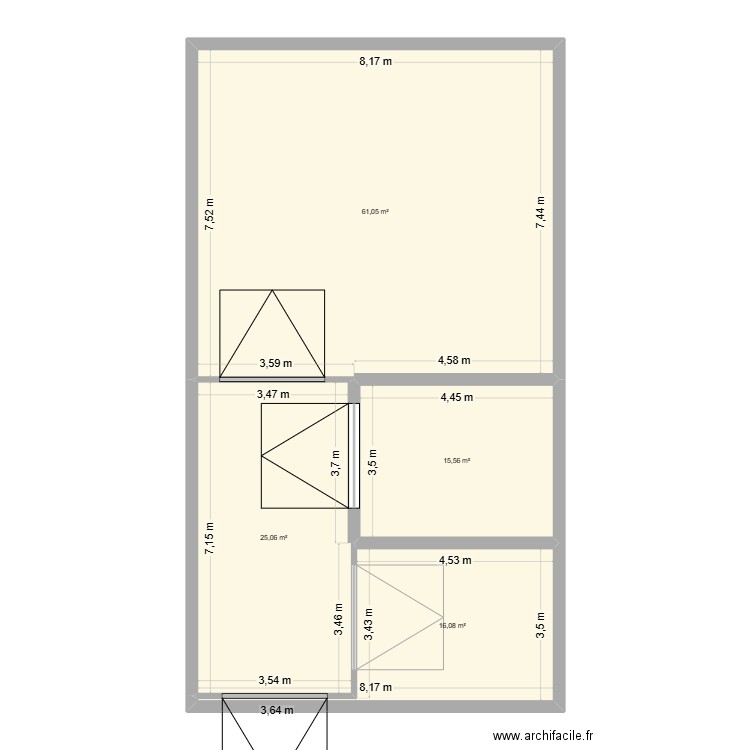 HANGAR. Plan de 4 pièces et 118 m2