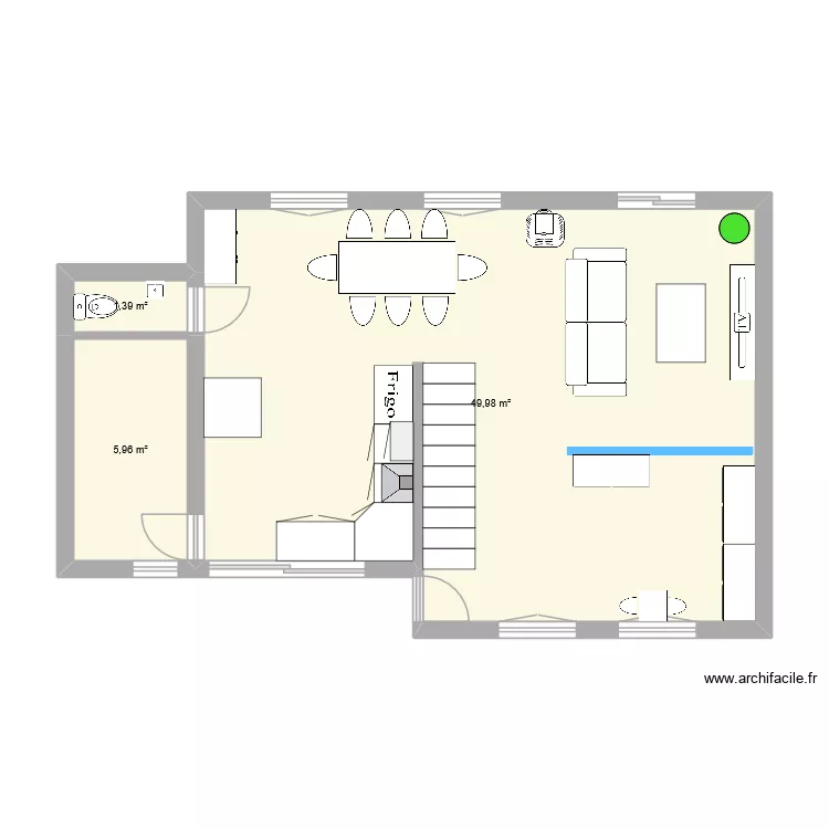 maison quaire 2. Plan de 3  et 57 m²