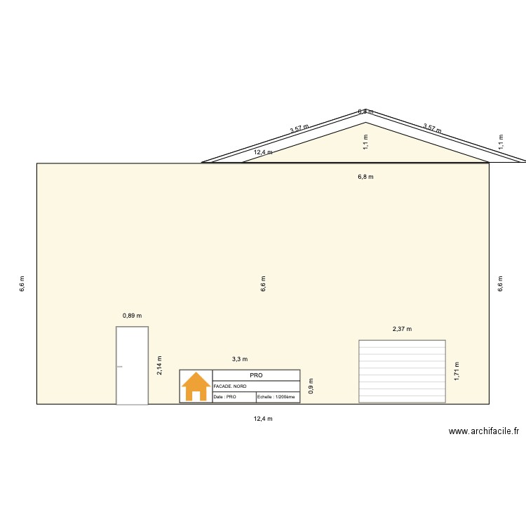FACADE NORD. Plan de 0 pièce et 0 m2
