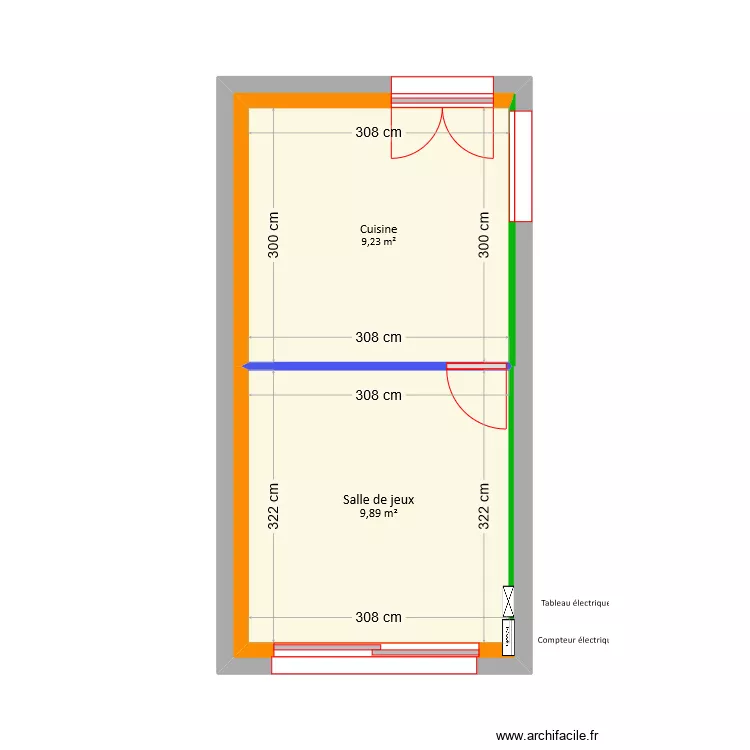 Chaumont - Projet garage. Plan de 