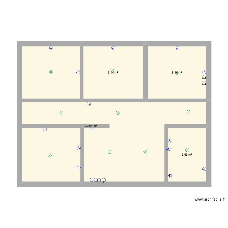 vrais maison. Plan de 4 pièces et 62 m2